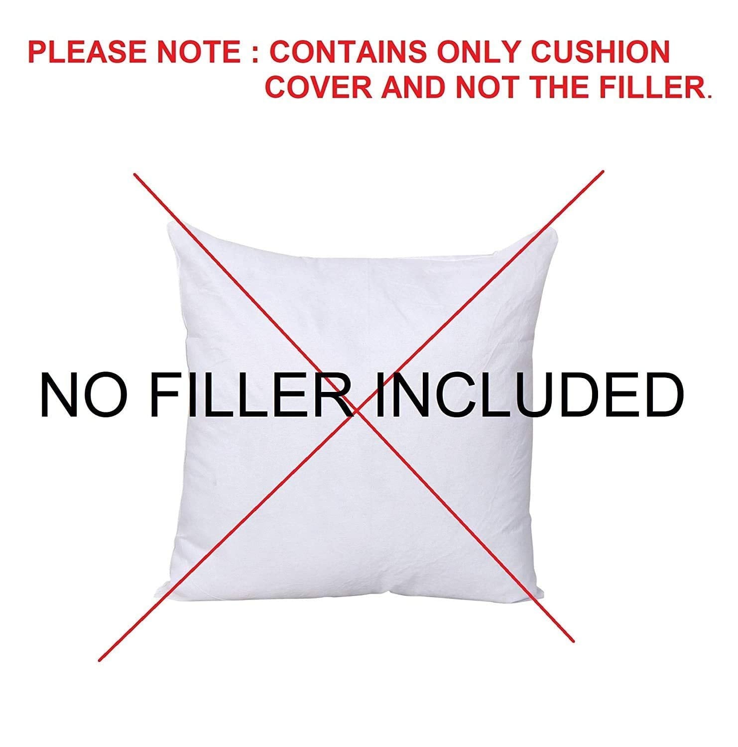 Homecrown Textured Velvet Cushion Covers Set of 5 (16x16 Inch) - Off White