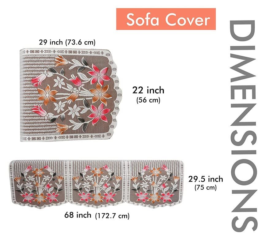 Homecrown Floral Print Polycotton 5 Seater Sofa Cover Set