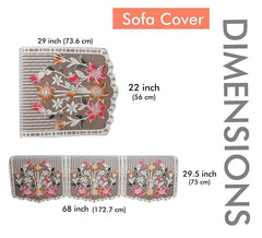 Homecrown Floral Print Polycotton 5 Seater Sofa Cover Set