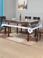 Homecrown Silver Lace 6 Seater Waterproof Dining Table Cover (Transparent, 60 X 90 Inches)