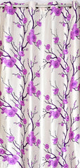 Homecrown Floral Print Curtains- Set of 2, Purple