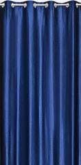 Homecrown Solid Plain Crush Curtains for Windows/Doors – Set of 2, Navy Blue