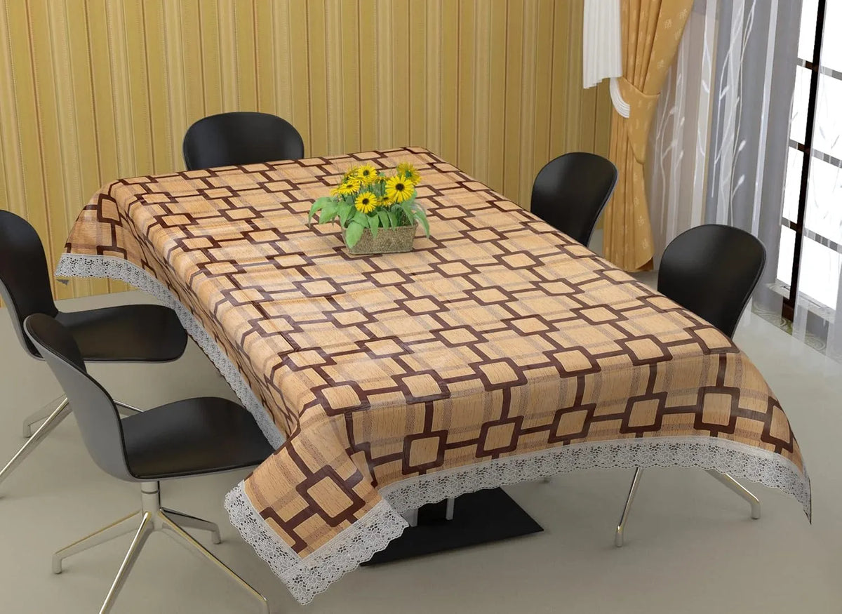 Homecrown Geometric Design 6 Seater Waterproof Dining Table Cover (Multicolor, 60 X 90 Inches)