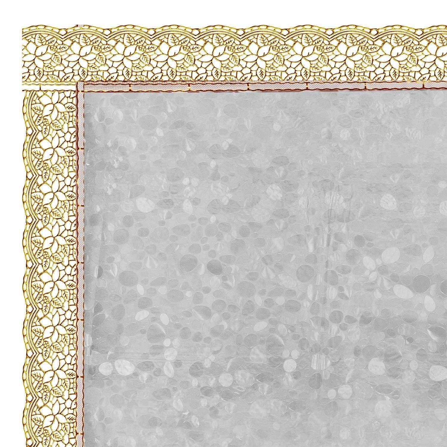 Homecrown Golden Lace 6 Seater Waterproof Dining Table Cover (Diamond, 60 X 90 Inches)