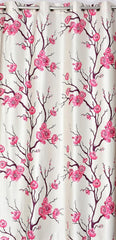 Homecrown Floral Print Curtains- Set of 2, Pink