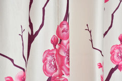 Homecrown Floral Print Curtains- Set of 2, Pink