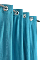 Homecrown Solid Plain Crush Curtains for Windows/Doors – Set of 2, Aqua