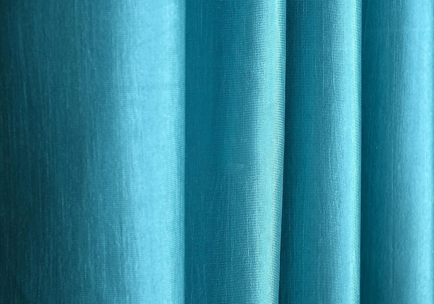 Homecrown Solid Plain Crush Curtains for Windows/Doors – Set of 2, Aqua