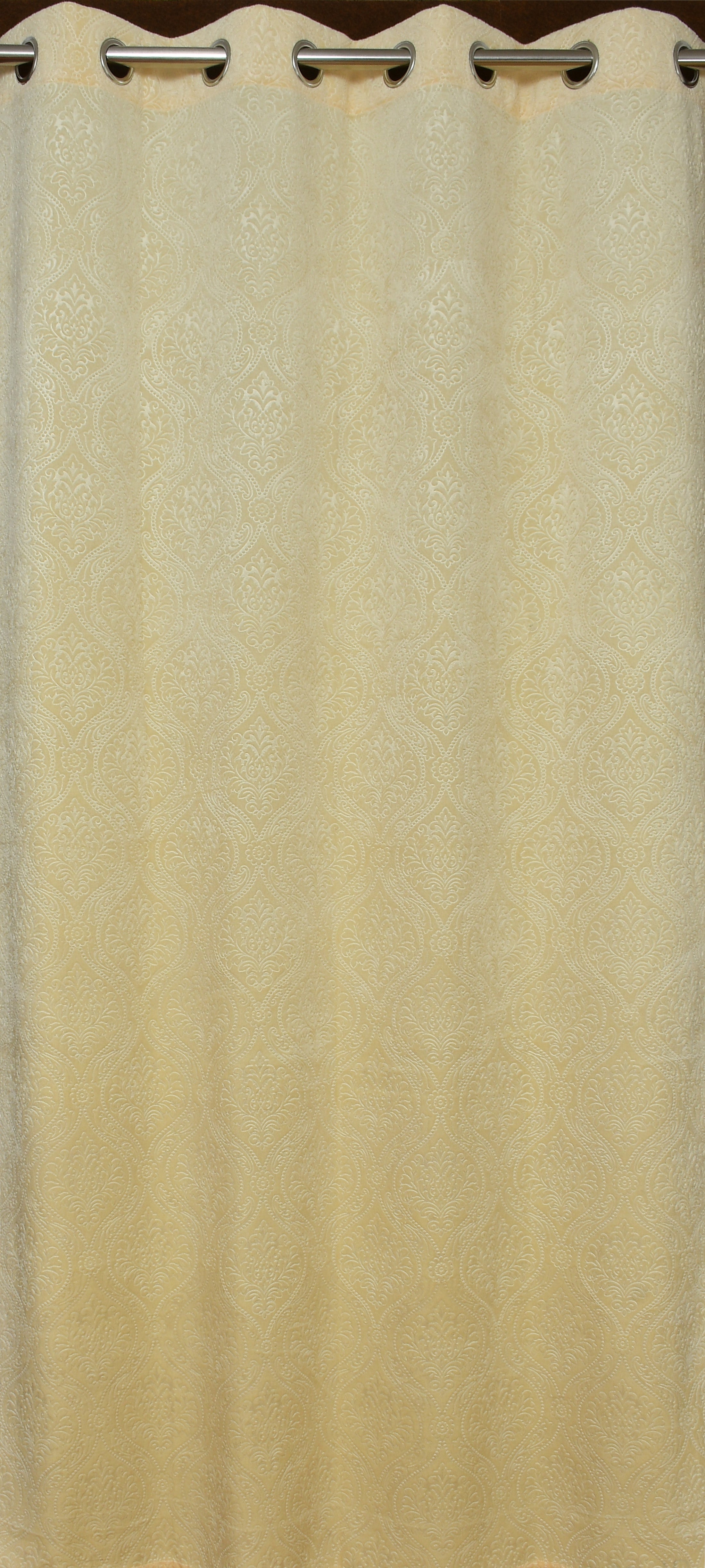 Homecrown Premium Velvet Fabric Room Darkening Curtains for Windows & Doors - Set of 2, Cadbury Cream