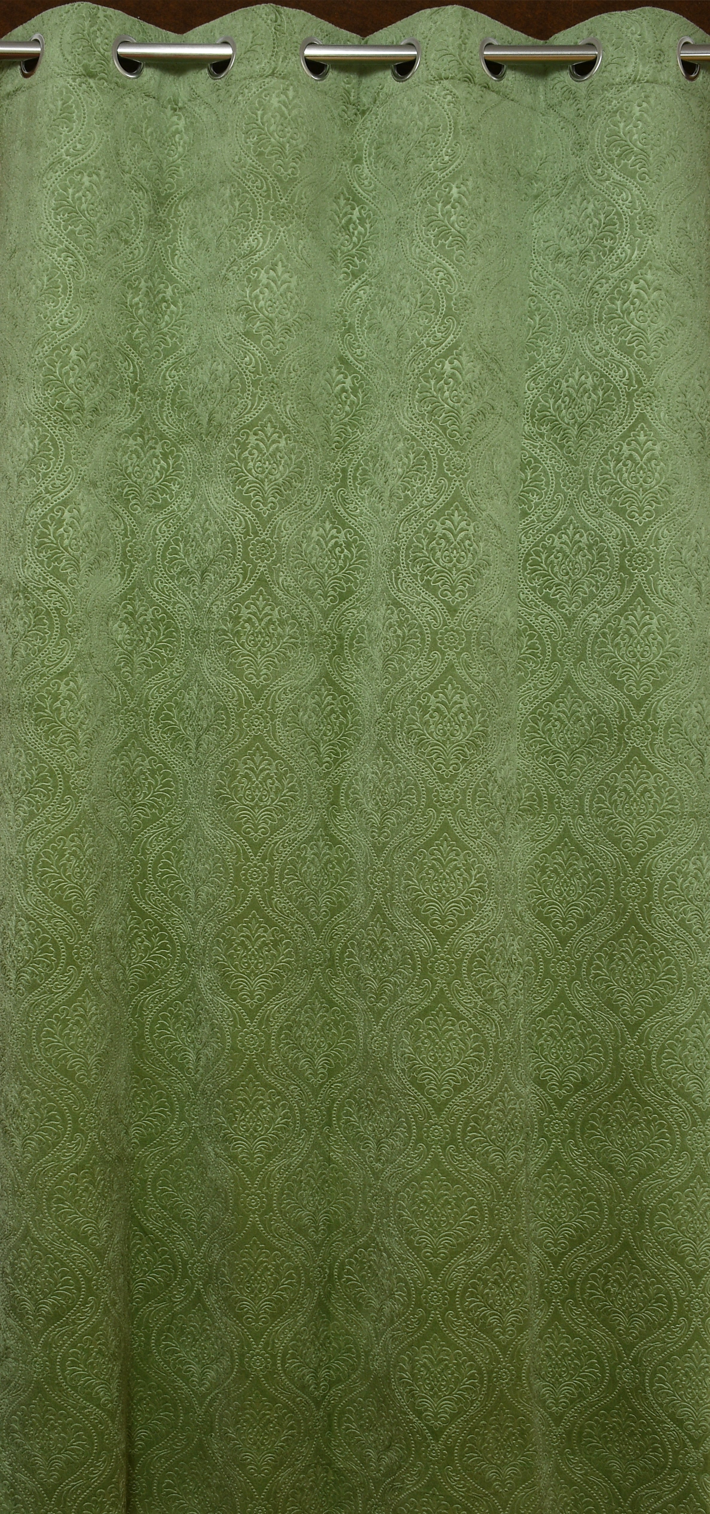 Homecrown Premium Velvet Fabric Room Darkening Curtains for Windows & Doors - Set of 2, Cadbury- Green