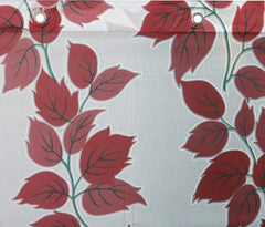 Homecrown Floral Print Waterproof Shower Curtain (7x4 Feet, Red)