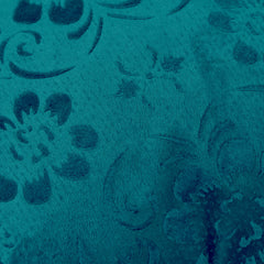 Homecrown Flower Design Velvet Cushion Covers 16x16 Inch – Set of 5 (Teal)