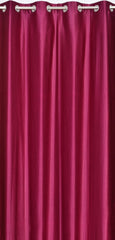 Homecrown Solid Plain Crush Curtains for Windows/Doors – Set of 2, Wine