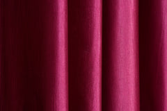 Homecrown Solid Plain Crush Curtains for Windows/Doors – Set of 2, Wine