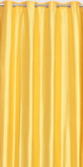 Homecrown Solid Plain Crush Curtains for Windows/Doors – Set of 2, Yellow