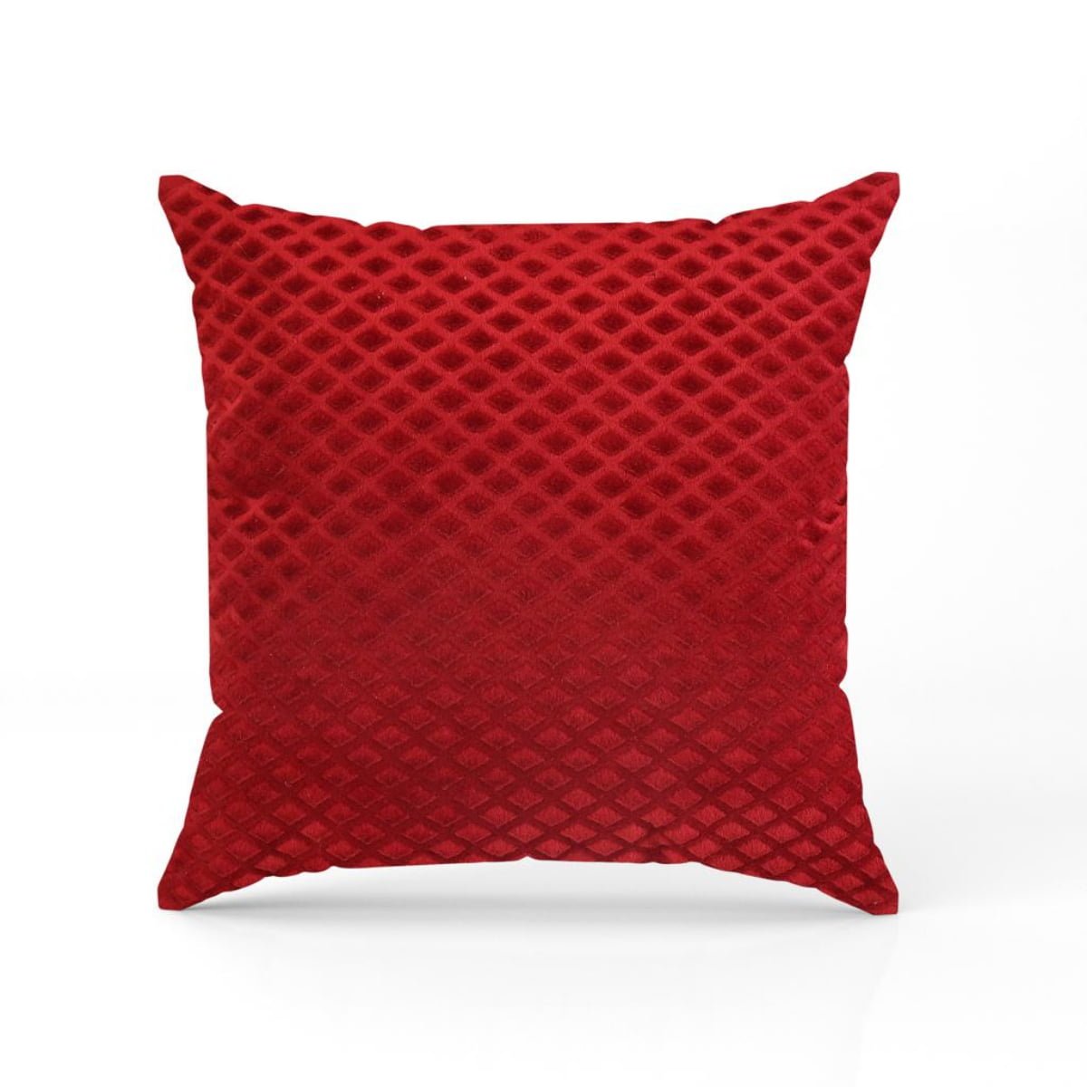 Homecrown Textured Velvet Cushion Covers Set of 5 (16x16 Inch) - Red