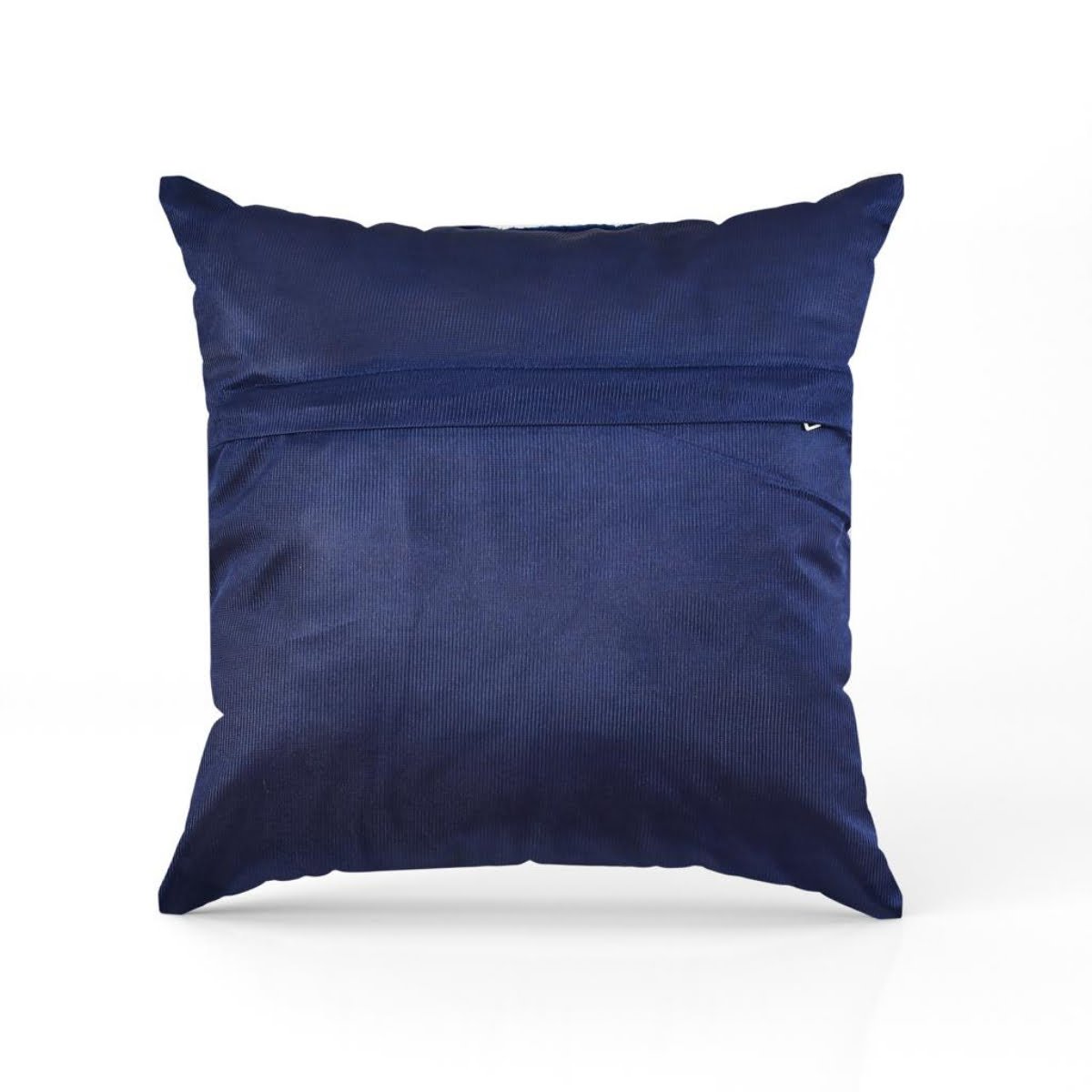 Homecrown Textured Velvet Cushion Covers Set of 5 (16x16 Inch) - Blue