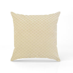 Homecrown Textured Velvet Cushion Covers Set of 5 (16x16 Inch) - Off White