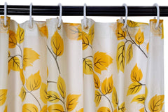 Homecrown Floral Print Waterproof Shower Curtain (7x4 Feet, Yellow)