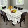 6 seater dining table cover 6 seater circle design white 1 homecrown 1