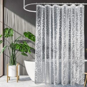 homecrown clear waterproof shower curtain transparent color