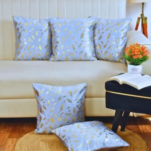 homecrown velvet cushion covers 16x16 inch grey