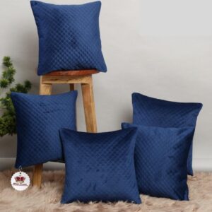 Velvet Cushion Covers Set of 5 - Blue