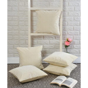 Velvet Cushion Covers Set of 5 - White